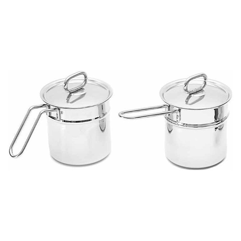 Stalen pot met deksel, 1 liter (C406)